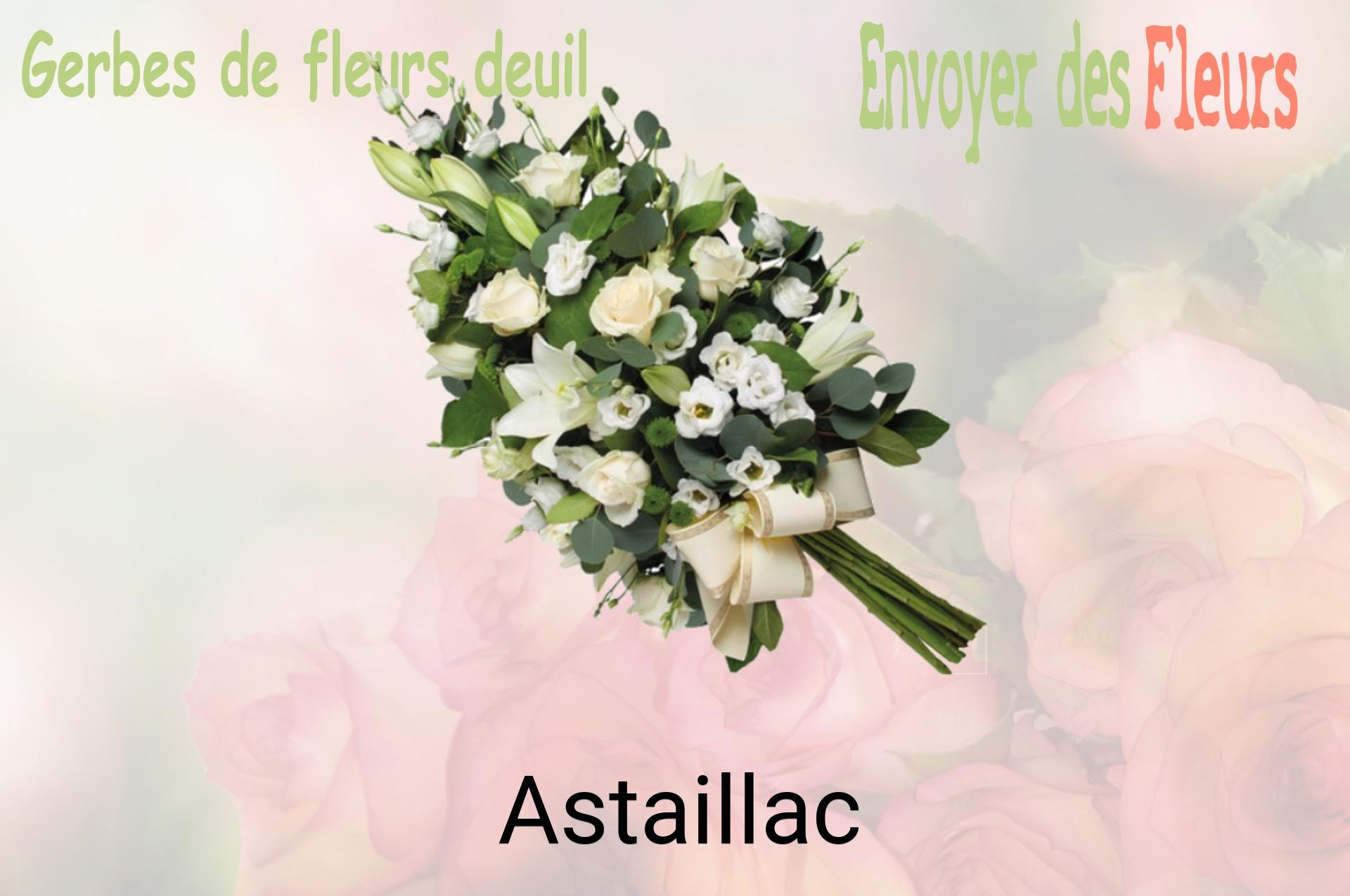 Gerbe de fleurs de deuil livrée à Astaillac